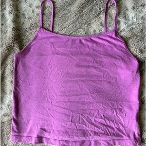 Purple crop top tank top